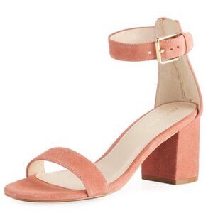 Cole Haan Clarette mauve Pink Neutral Suede Block heel Sandals Size 8